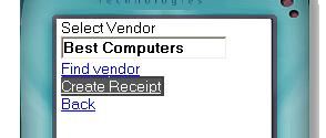 Item receipt Mobile Inventory system software