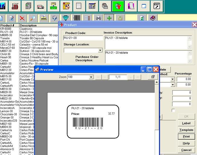  When printing labels, is there a specific template that we should be using
to b