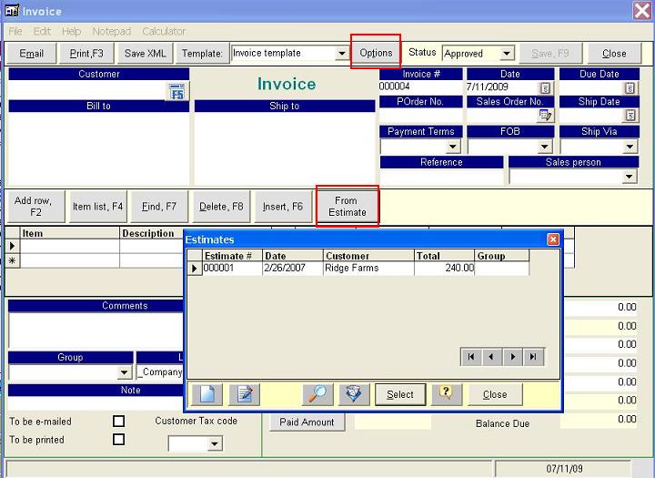  Can you create estimates to be approved by potential clients and than create Inv