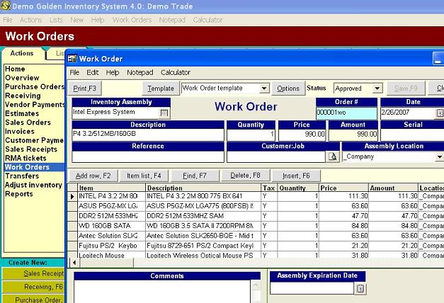  We have a kit that contains 39 parts we purchase. Does your software allow me to