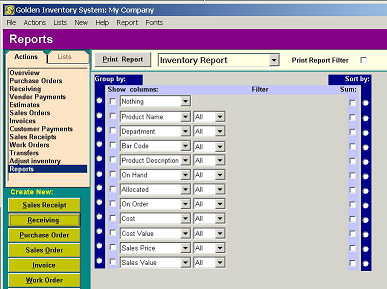 Manufacture inventory software